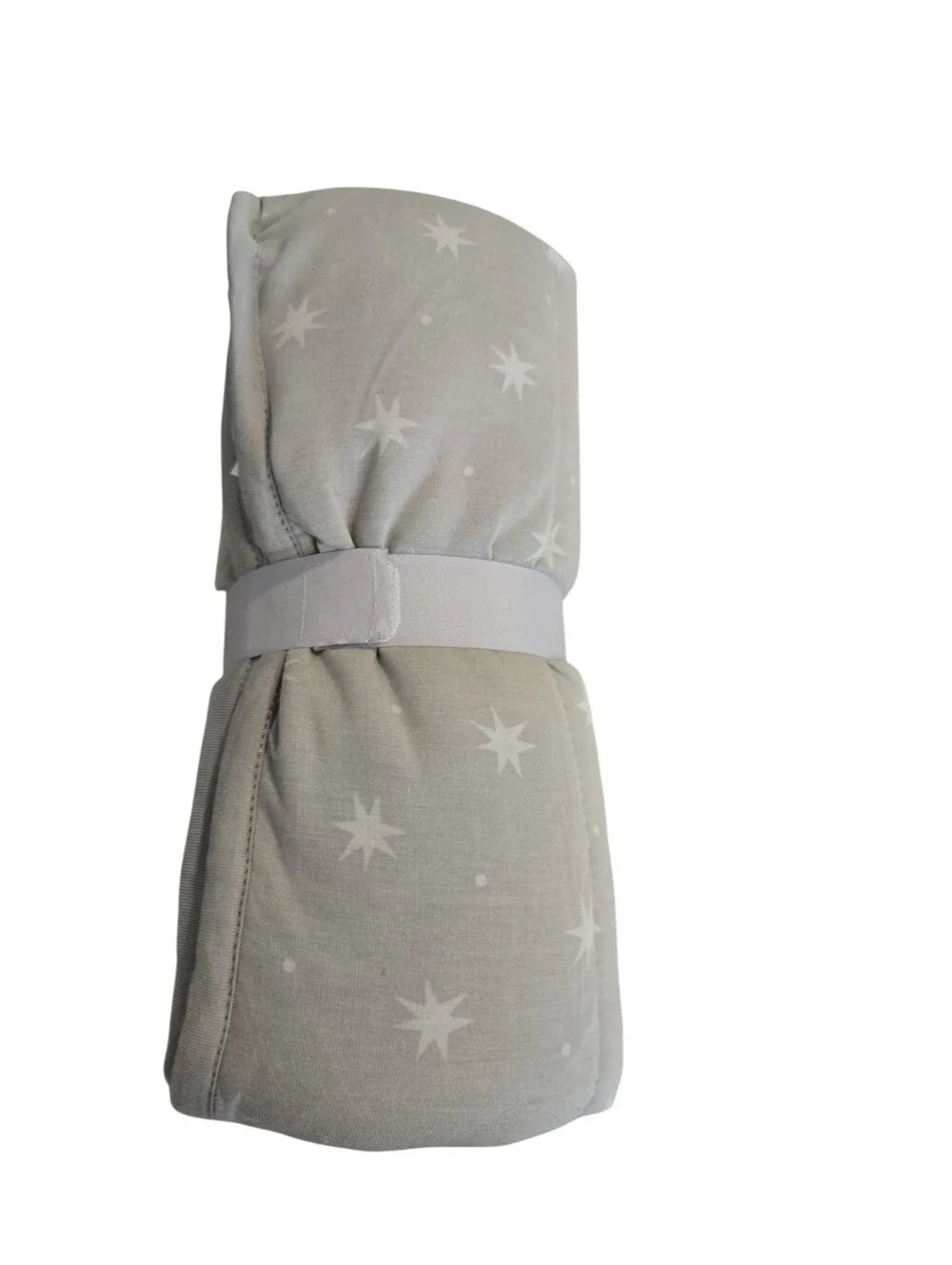 Cloud Island Bamboo Rayon Jersey Quilted Baby Blanket Gray Stars 30x40 NWT